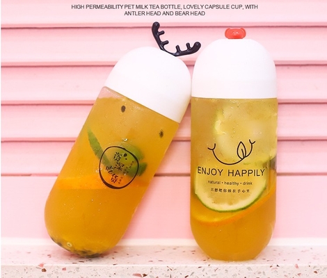 モダンなデザイン 透明なプラスチック製のミルクティーボトル