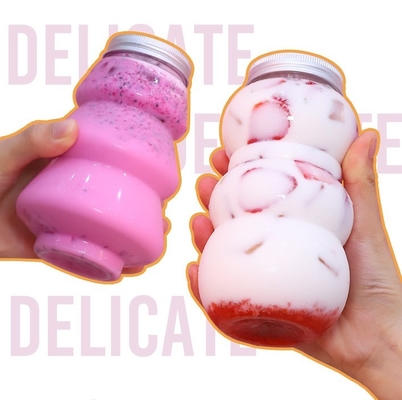 8オンス 12オンス 16オンス 丸いジュース プラスチックボトル 飲み物用のパッケージ 螺旋蓋付き 新しい空きペットボトル