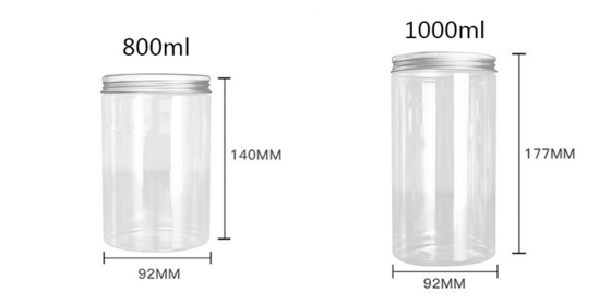 食品グレードの白いプラスチック4oz 8oz 300ml 500ml丸い形空の眼クリーム顔クリーム容器16oz