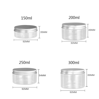 食品グレードの白いプラスチック4oz 8oz 300ml 500ml丸い形空の眼クリーム顔クリーム容器16oz