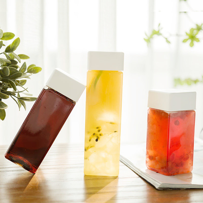 水晶クリア 500ml BPAフリー 隔離されたプラスチック製のミルクティーボトル