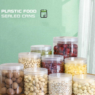 製造者 卸売 空の透明のボトル キャンディナッツ用のプラスチックボトル 蓋付きの透明のプラスチックボトル