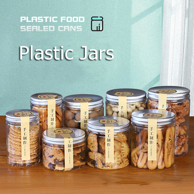製造者 卸売 空の透明のボトル キャンディナッツ用のプラスチックボトル 蓋付きの透明のプラスチックボトル