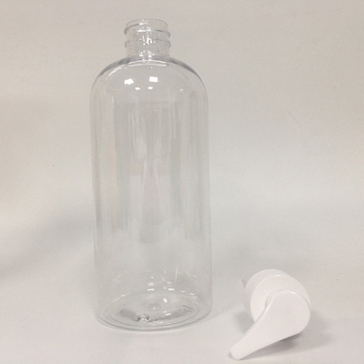 ポンプ配給器付き回転可能な丸いPETローションボトル