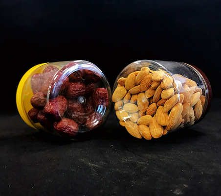 透明な丸い底のプラスチック容器 圧力敏感な蓋 (3oz-8oz)