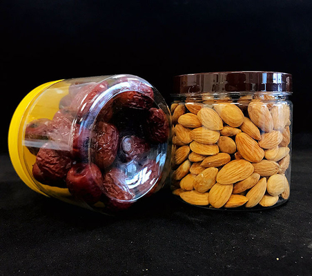 透明な丸い底のプラスチック容器 圧力敏感な蓋 (3oz-8oz)