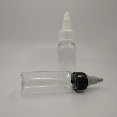 100ml クリアなプラスチックスクリュートップ液体ボトル オーダーメイド印刷のための広い口