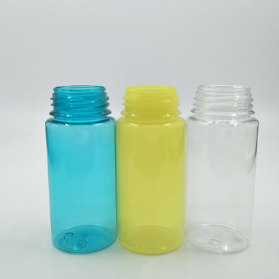 パーソナライズド 透明 丸型 PET E 液体ボトル 子供用 スクリップキャップ 30ml 容量