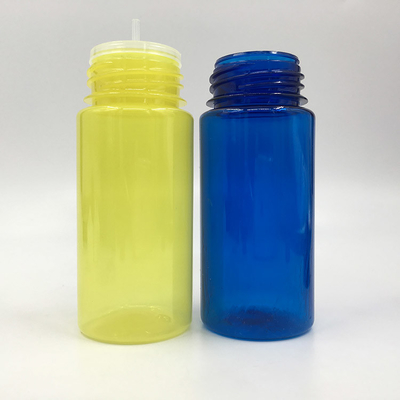パーソナライズド 透明 丸型 PET E 液体ボトル 子供用 スクリップキャップ 30ml 容量