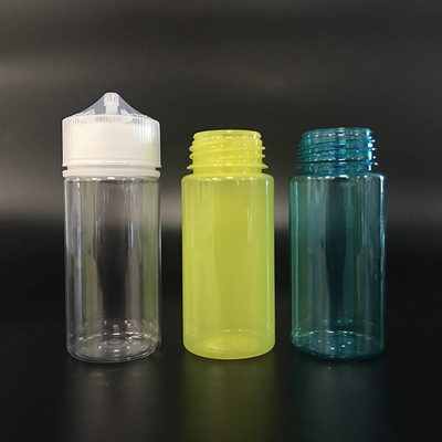 100ml 透明なPETプラスチックボトル E液体のためのメタルスクリューキャップ