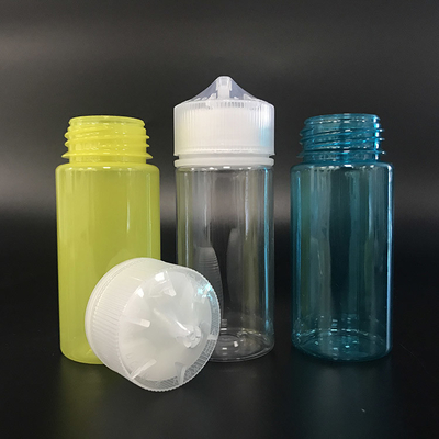 100ml 透明なPETプラスチックボトル E液体のためのメタルスクリューキャップ