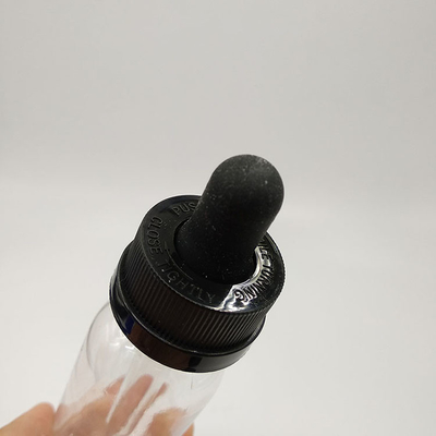 カスタマイズされたロゴ 液体のためのスムーズ透明プラスチックドロッパーボトル / プラスチックドロッパーボトル