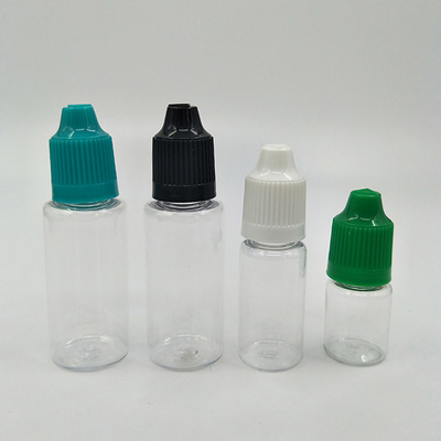 液体包装用のスムーズなスクリューキャップ付きのカスタマイズされたプラスチックドロッパーボトル