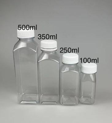 耐久性のあるハンドル付きの透明なプラスチック製ミルクティーボトル