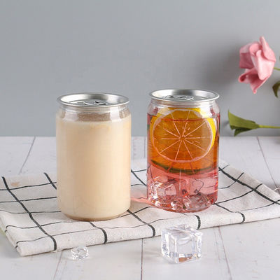 最高販売 缶ボトル ジュースビジネス Bpaフリー プラスチックボトル 完全に開ける 再利用可能なジュースボトル オーダーメイドロゴ