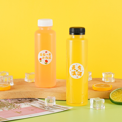 新デザイン プラスチックボトル 250ml 350ml 500ml 果汁 PETボトル 蓋付き 一回用プラスチックボトル 果汁用 ストック