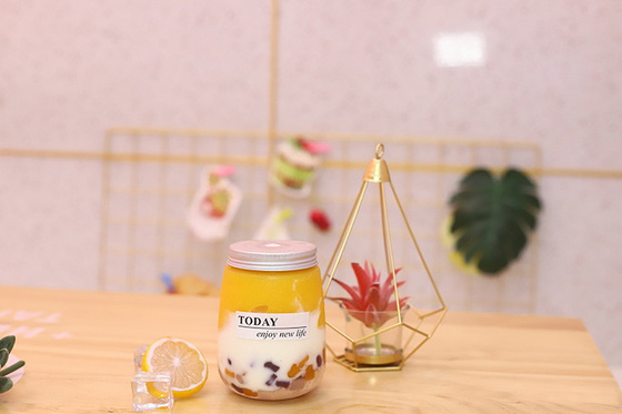 ハンドルとスクリュー付き蓋の泡茶のジュース ビジネス用