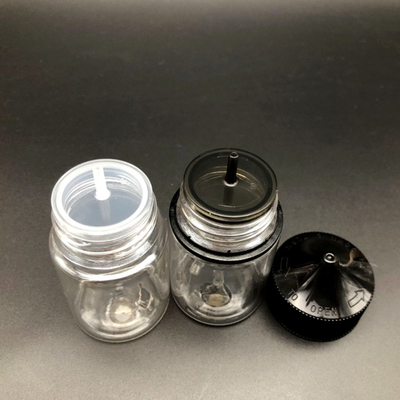 100ml 透明な丸いE液体ボトル,子供に耐えるスクリューキャップとカスタムスクリーンプリント