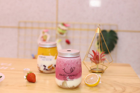 350ml 容量 ミルク・ティー ボトル 透明 ビジネス用