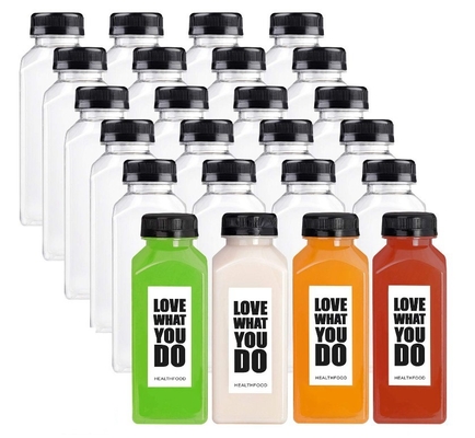 新デザイン プラスチックボトル 250ml 350ml 500ml 果汁 PETボトル 蓋付き 一回用プラスチックボトル 果汁用 ストック