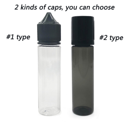 60ml 透明なE液体ボトル バップジュースの包装用 丸い形