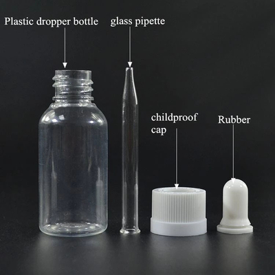 流出防止のスクリューキャップ 精密な液体配給のためのガラスプラスチックドロッパーボトル