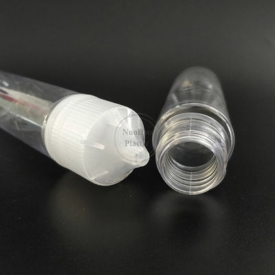 液体用の丸い小さなボトル 透明で化学物質に耐える