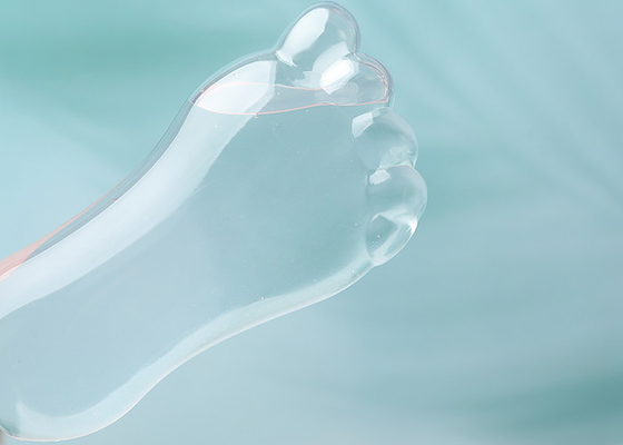 フリップ帽子が付いているフィートの形30ml 60mlプラスチックKeychainの詰め替え式のびん