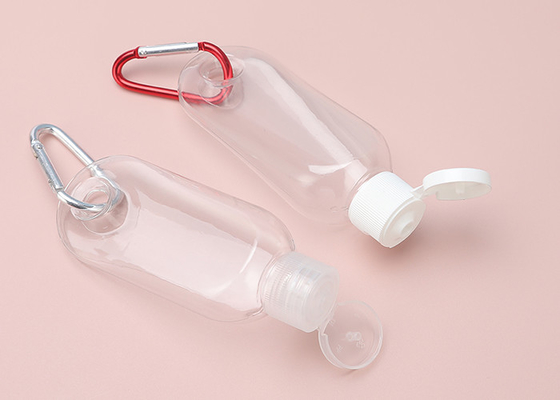 15mm 20mm旅行プラスチック手のSanitizerはKeychain 30ml 50ml 60mlをびん詰めにする