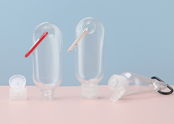 15mm 20mm旅行プラスチック手のSanitizerはKeychain 30ml 50ml 60mlをびん詰めにする