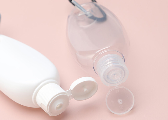 50ml Keychainの圧搾旅行プラスチック手のSanitizerはフリップ上の帽子によってびん詰めにする