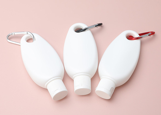 50ml Keychainの圧搾旅行プラスチック手のSanitizerはフリップ上の帽子によってびん詰めにする