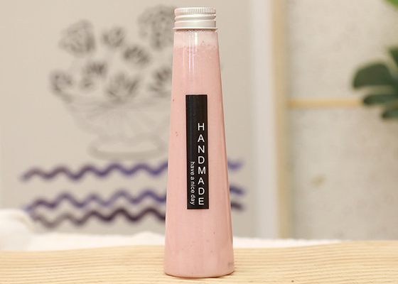 ふた7oz 200mlが付いている円錐清涼飲料プラスチック ジュースのびん