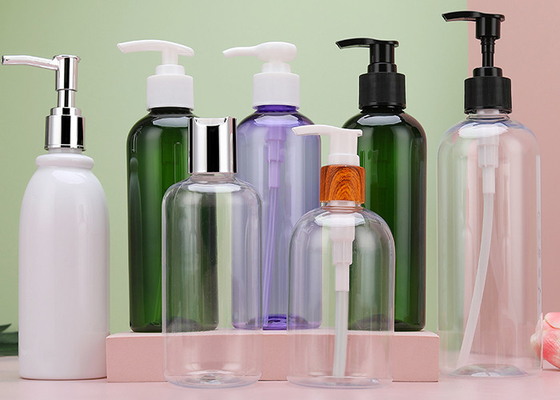 ホットセール クリア 空き PET 500ml シャワーゲル プラスチックボトル ヘアケア ホワイト フラット・スクエア シャンプー ローション ポンプ プラスチックボトル