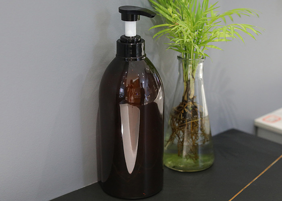 ポンプ ペットこはく色のプラスチック シャンプーの下の550mlロックは72*176mmをびん詰めにする
