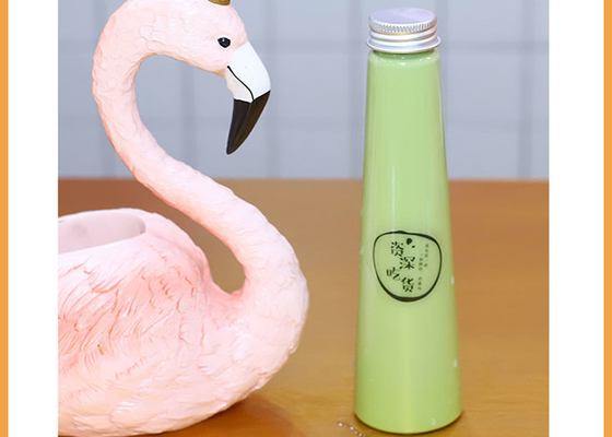 アルミニウムねじ帽子のミルクの茶は200mlふたが付いているプラスチック ジュースのびんをびん詰めにする