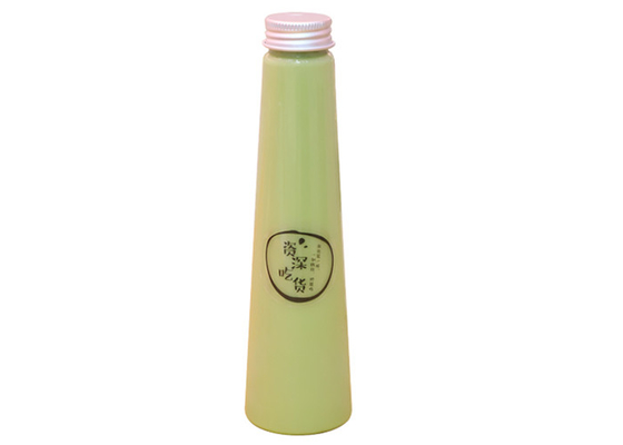 アルミニウムねじ帽子のミルクの茶は200mlふたが付いているプラスチック ジュースのびんをびん詰めにする