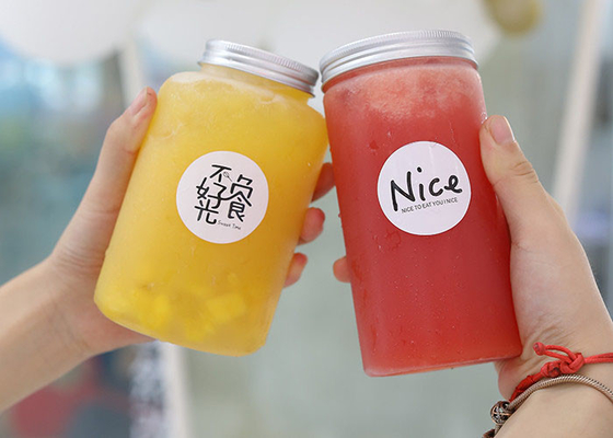 ミルクの茶350ML 500MLのためのプラスチック再使用可能なジュースのびん