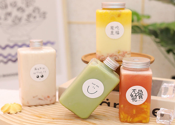 8ozタンパーの証拠のふたが付いているプラスチック ジュースのミルクの茶びん