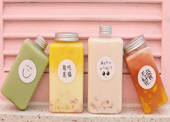 8ozタンパーの証拠のふたが付いているプラスチック ジュースのミルクの茶びん