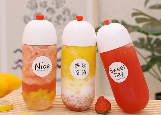 口径68mmの500mlプラスチック使い捨て可能なジュースは自由なBPAをびん詰めにする