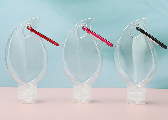 葉形の空のKeychain旅行手のSanitizerのびん50ML