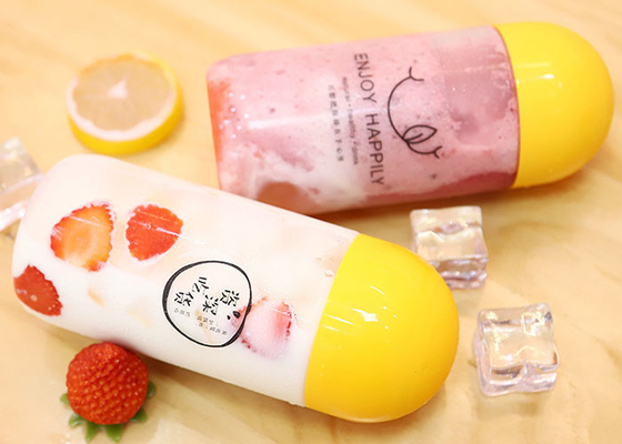 ジュースボトル PET飲料 透明なプラスチック空包み 蓋付きミルクティー酵素ボトル