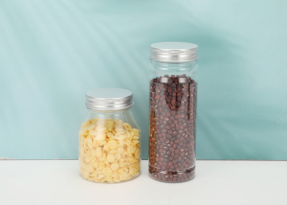 350ML食品等級アルミニウムふたが付いている明確なプラスチック ペット瓶の容器