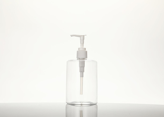 帽子が付いている平らな肩手のSanitizer 500mlペット ポンプびん