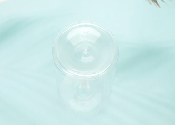 帽子が付いている平らな肩手のSanitizer 500mlペット ポンプびん