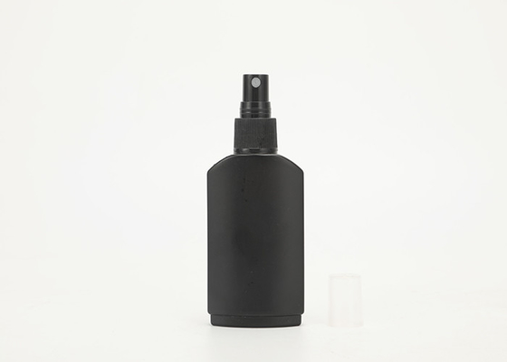 ペット正方形の平らなスプレーの良い霧は香水手のsanitizerのための120ml黒をびん詰めにする