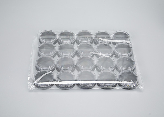 黒いふたの小さい構造の3g空のプラスチック化粧品の瓶