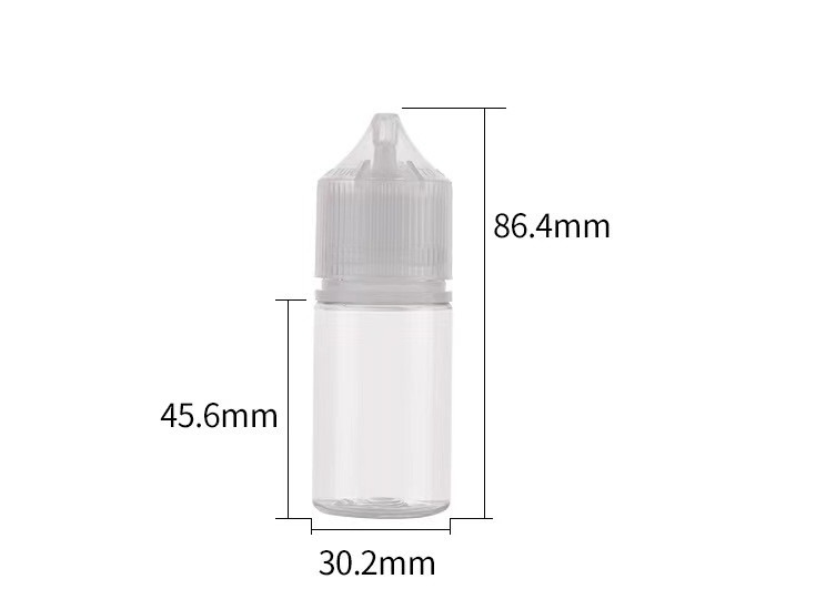 CRCの帽子が付いている30ml短いV3の点滴器のびんペット味のEliquidのびん
