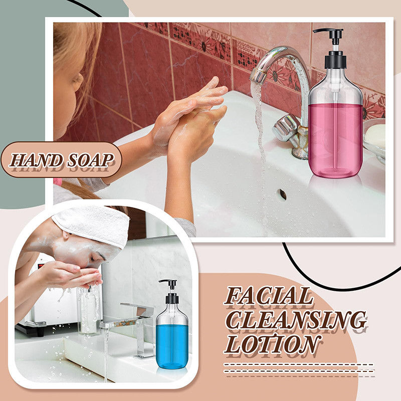 120ml 250ml 300ml 500ml フリップトップ閉め付きのプラスチックローションボトル 耐久性のあるPMMA 皮膚ケア用プラスチック品種